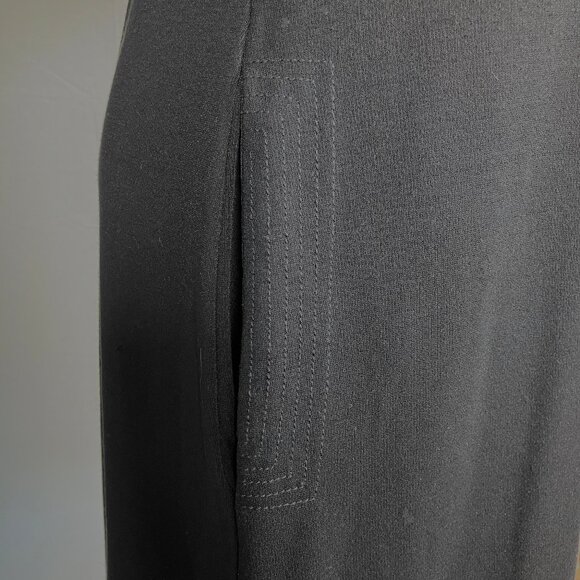 CHICOS Short Sleeve Button Detail Vintage Look Shirt Dress Size 0 Black - Picture 6 of 13